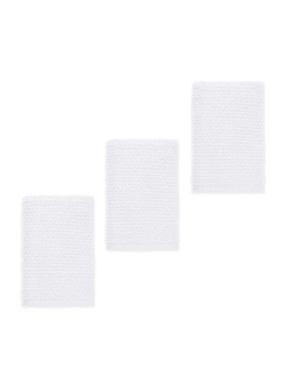 3 brand new Wild Sage Savannah 90% Cotton 16x28" HAND Towels in WHITE